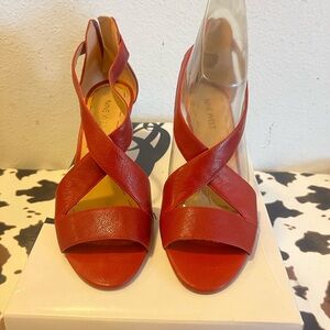 Nine West Red Strappy Heels